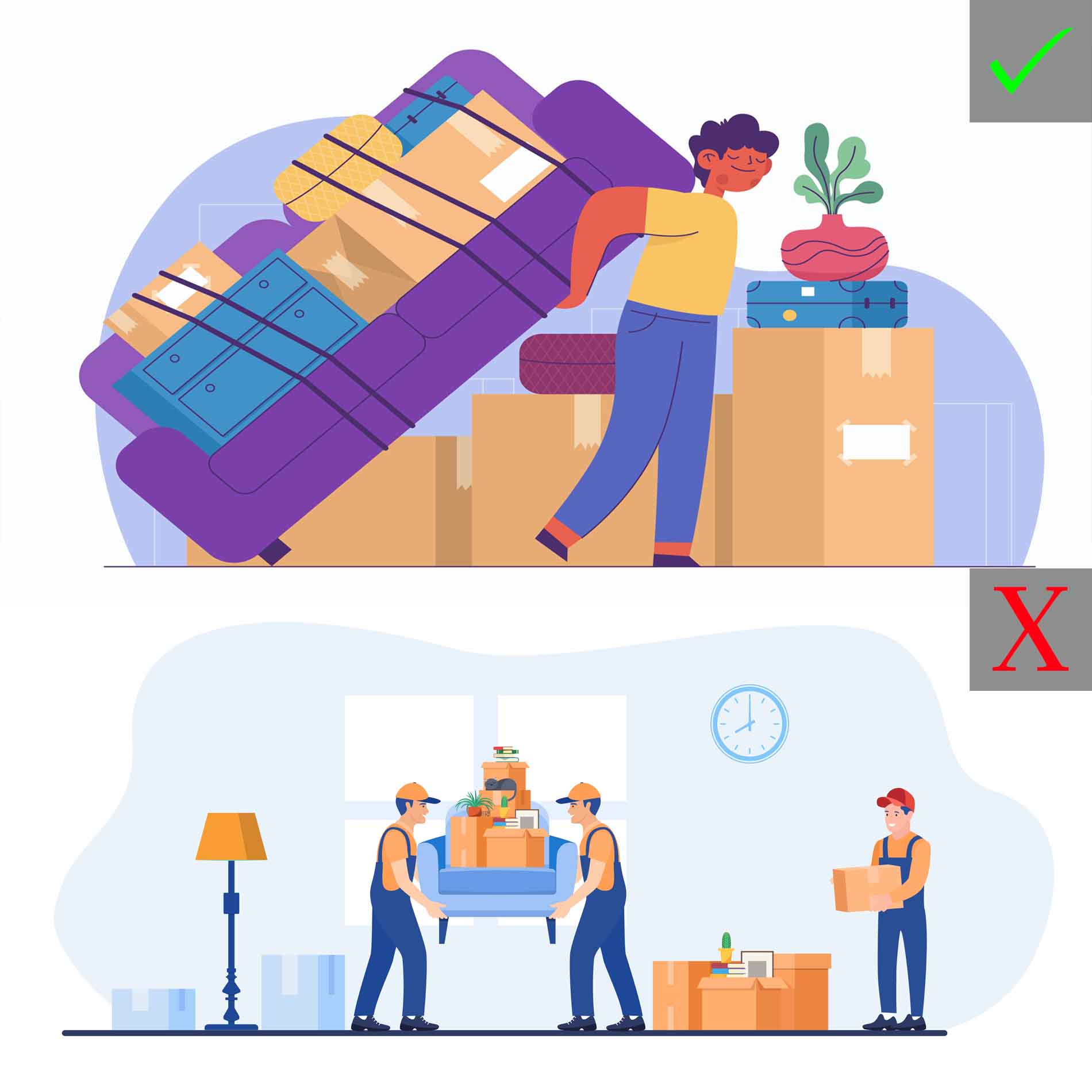 déposez vos objets et vos bagages au rez-de-chaussée